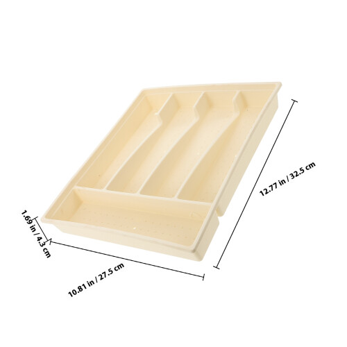 Besteckbehälter Kunststoff Beige Multifunktionaler Organizer 1