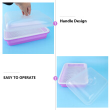 Purple Hydroponic Sprouter Tray Durable Plastic Nursery Pot