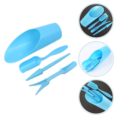1Set Durable Blue Plastic Garden Set for Succulent Care 1
