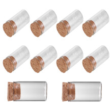 10Pièces Cordyceps En Verre Borosilicate Bouchon En Liège