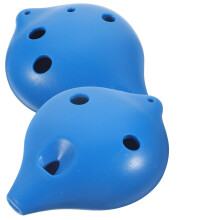 2Pcs Small Blue Resin Ocarina for Children Beginner Music Instrument