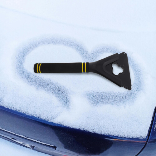 Ergonomic Black Car Frost Scraper Durable Window De-Icing Tool 2