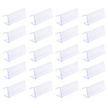 20pcs Price Tag Display Board Plastic Flat Label Holder