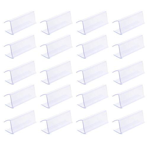 20pcs Price Tag Display Board Plastic Flat Label Holder