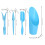 1Set Durable Blue Plastic Garden Set for Succulent Care 9