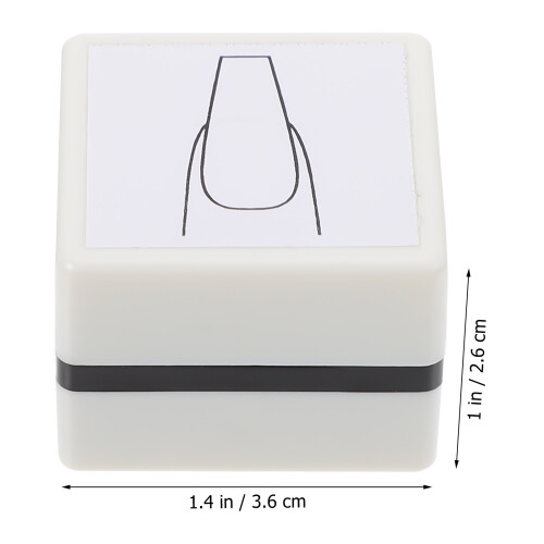 Compact White Nail Art Practice Stamper Durable Manicure Tool 1