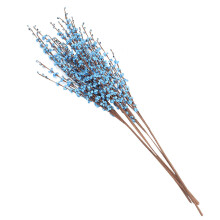 6Pcs Artificial Blue Simulate Flowers Durable Potted Plants for Home