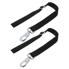 2pcs adjustable hay net with fixed strap for horse feeding black