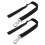 2pcs adjustable hay net with fixed strap for horse feeding black 1