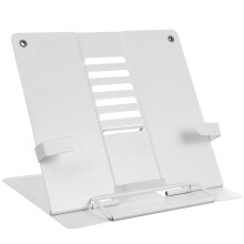 White Compact Reading Stand Book Holder for Desk Laptop Tablet