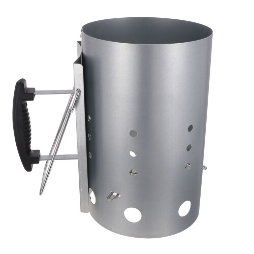 Silver Galvanized Fire Starter Chimney for Home Bbq Grill Tool 2