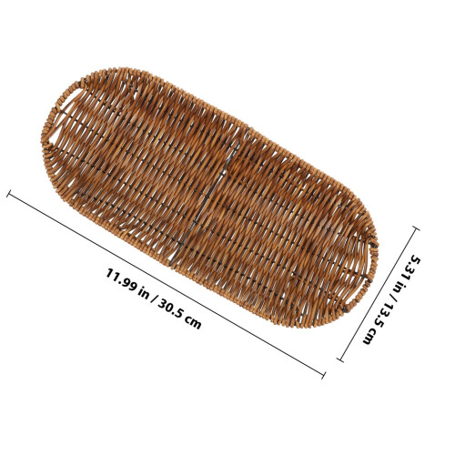 Bakery Basket Rattan Light Brown 1pcs Rustic Simple Design 1