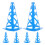 6Pcs Portable Blue Plastic Cones for Sport Speed Agility Training 1