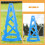 6Pcs Portable Blue Plastic Cones for Sport Speed Agility Training 8