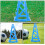 6Pcs Portable Blue Plastic Cones for Sport Speed Agility Training 6