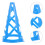 6Pcs Portable Blue Plastic Cones for Sport Speed Agility Training 11