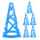 6Pcs Portable Blue Plastic Cones for Sport Speed Agility Training 9