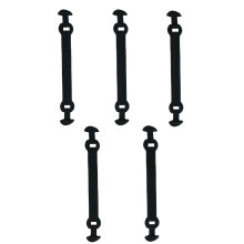 5Pcs Black Silicone Tennis Dampeners Long Portable Racket Absorbers