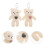 8St Schattige Mini Beer Sleutelhanger Sleutelring Multi Kleur 4
