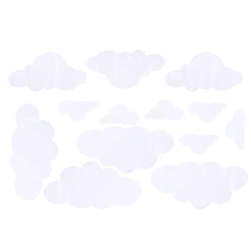 31Pc Cloud Wall Decals White Vinyl Stickers Removable Wall Art Decor