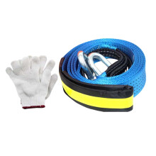 Sturdy Blue Winch Rope with Forged Hooks for Car Trailer Use