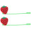 2Pcs Reusable Green Strawberry Shape Straw Caps PVC Straw Protector 9
