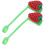 2Pcs Reusable Green Strawberry Shape Straw Caps PVC Straw Protector 4