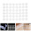 50Pcs White Plastic Pigment Containers Paint Lids 4