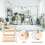 2Layer Wooden Multi-Layer Plant Stand Shelf Eco-Friendly Light Brown 11