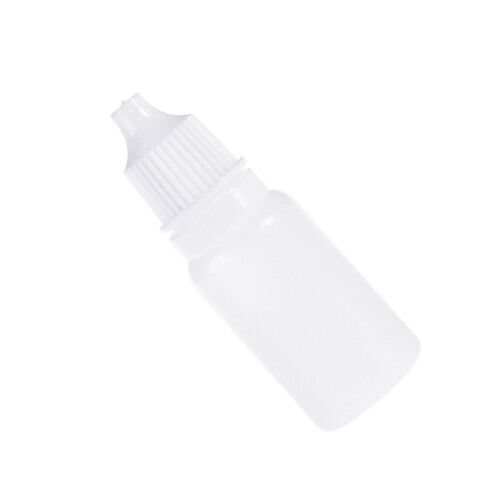 10Pcs Eye Liquid Dropping Bottles White Squeezable with Childproof Cap