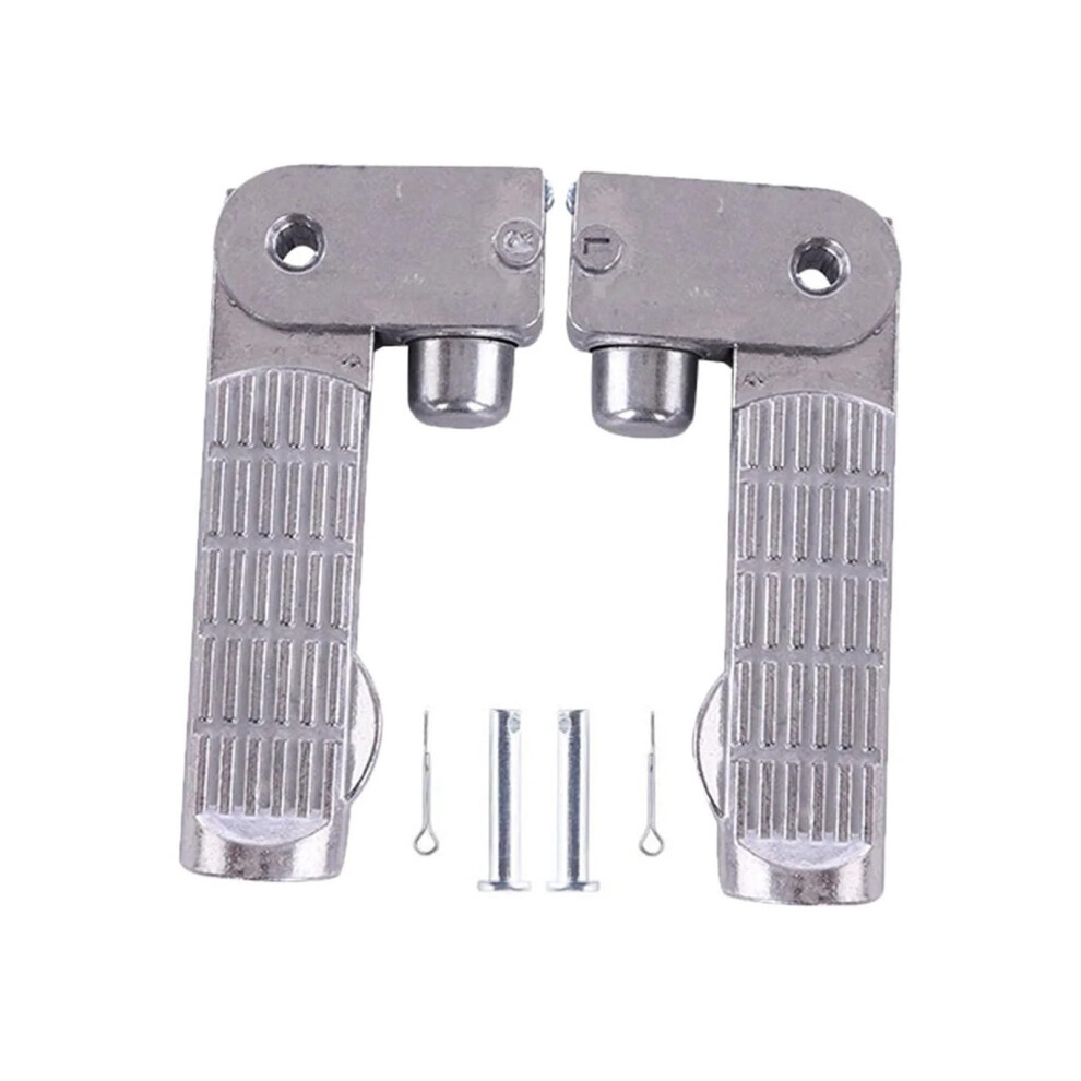 Electric Vehicle Pedal With Aluminum Alloy Foot Pegs, Large Stepping Area, Enhanced Stability, Silver 9113335516588