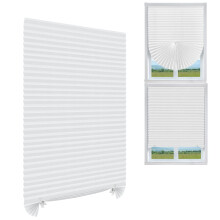 Pleated Window Shades Cordless Light Filtering Room Darkening for Home Office 24x59in White