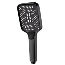Pressure Rainfall Shower Head with 3 Spray Modes, Water Saving Design, Easy Installation, Black