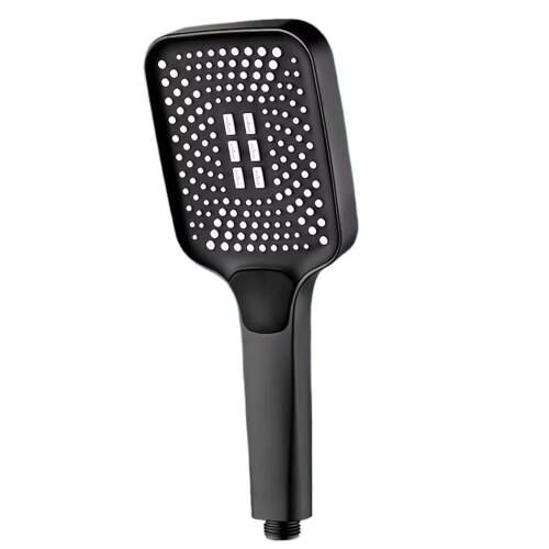 Pressure Rainfall Shower Head with 3 Spray Modes, Water Saving Design, Easy Installation, Black