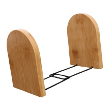 Wooden Bookends 2 Pack Rustic Minimalist Design for Shelves Home Office Desk Organization