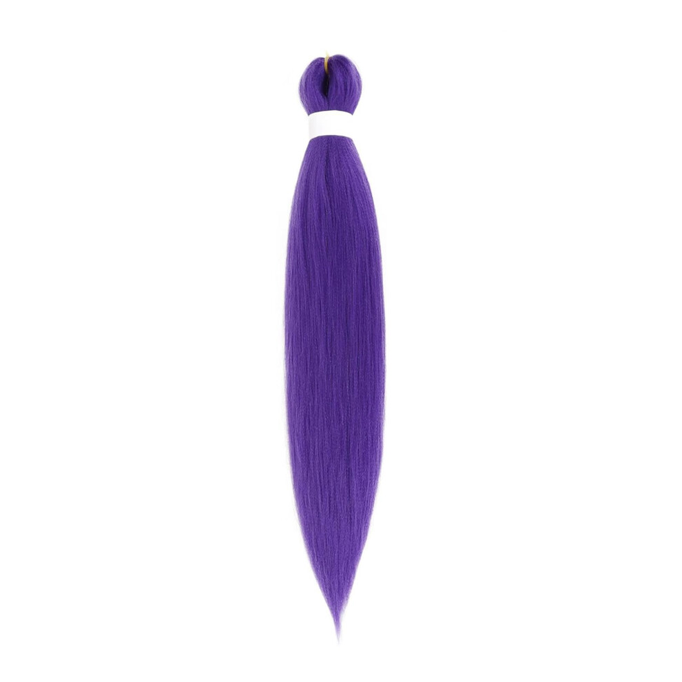 Unisex Purple Pre Stretched Braiding Hair Extensions Â Long Ombre Synthetic For Box And Crochet Braids