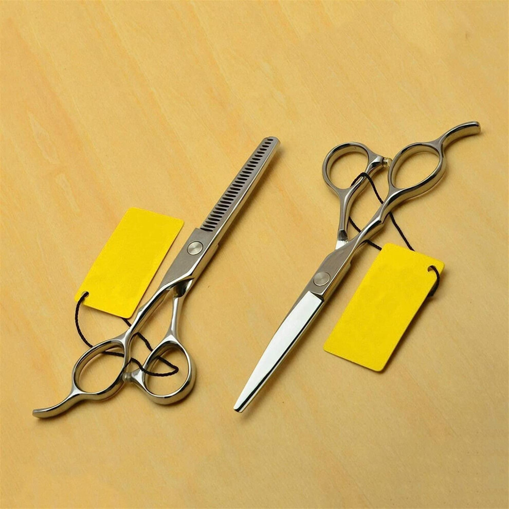 LeftHanded Hairdressing Scissors 6 Inch Professional Barber Shears with Ergonomic Grip and Sharp Blades