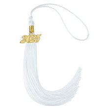 2025 Graduation Cap Tassel with Golden Year Charm, Gold and Black Polyester for Ceremony and Souvenir