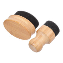 2 Stücke Öl Wachs Wachs Sticks Platte Bambus + Schwamm