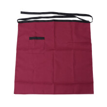 Schwarze Kurze Bistroschürze Mit Tasche Für Herren Und Damen