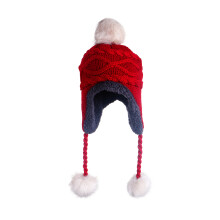 Knitting Wool Hat Caps Knitted Hat Outdoor Child Red