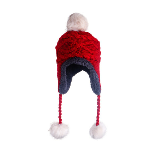 Knitting Wool Hat Caps Knitted Hat Outdoor Child Red