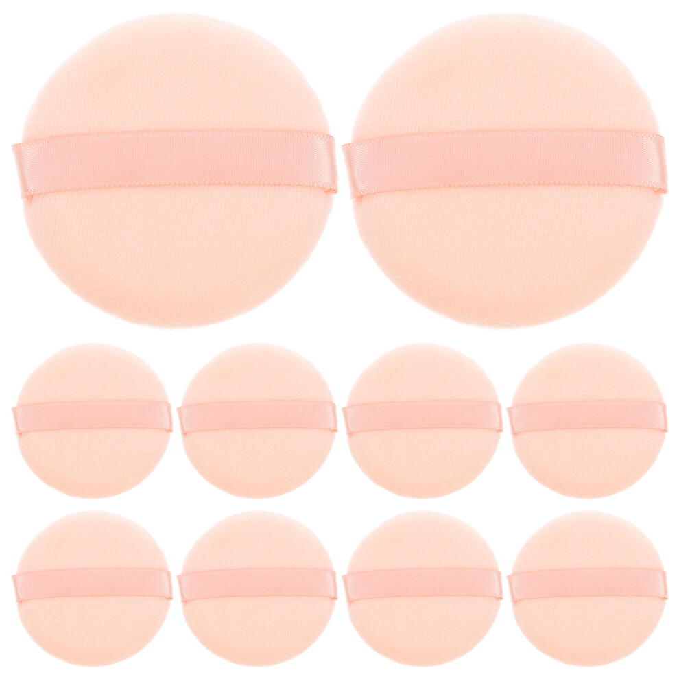 Inoomp Pink 16Pcs Cotton Makeup Pads Powder Puff For Loose And Pressed Powder