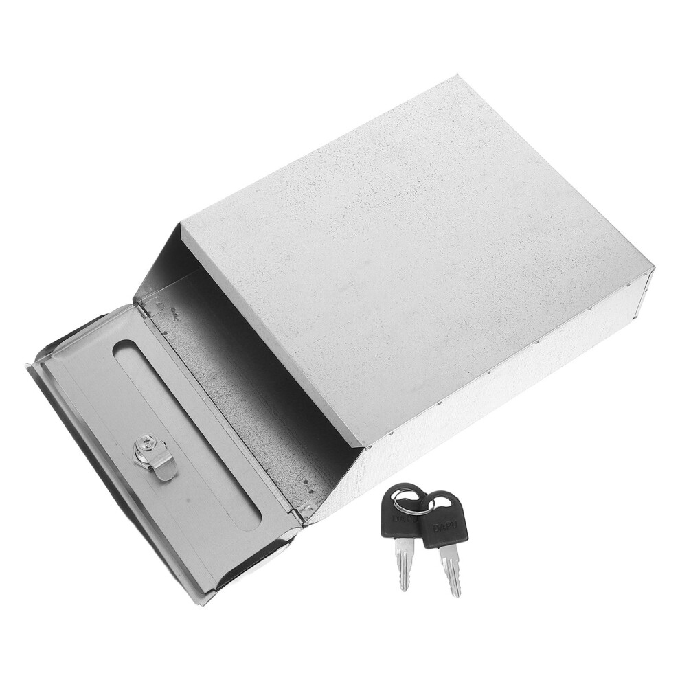Worgeous Lockable Mailbox Hanging Cartoon Cable Clamp Aluminum Silver 3053428915675