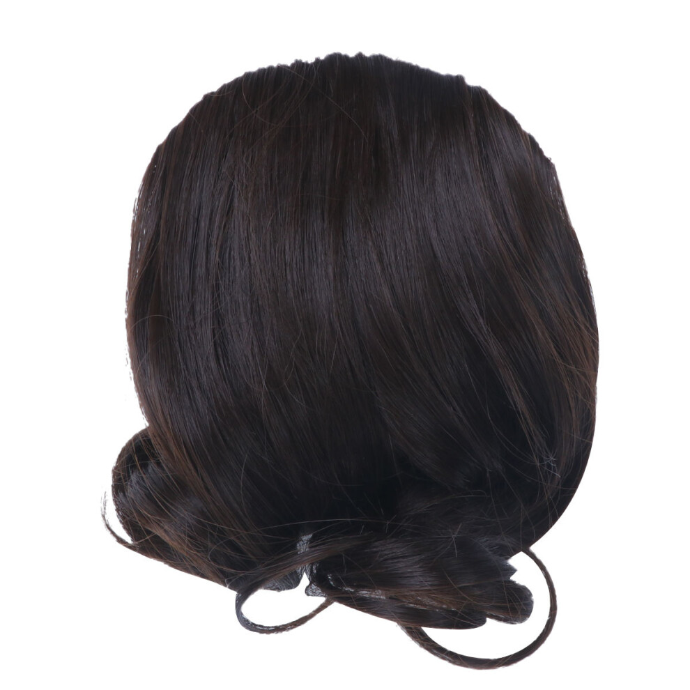 Inoomp Unisex 3 Pcs Artificial Curly Wig High Temp Fiber Hair Extension For Women