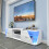 Dripex High Gloss TV Cabinet Stand, 150cm, with LED light 4