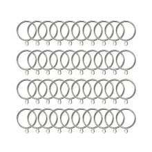 40 Pack Metal Curtain Rings 38mm Smooth Glide Heavy Duty for Drapes Universal Rod Fit