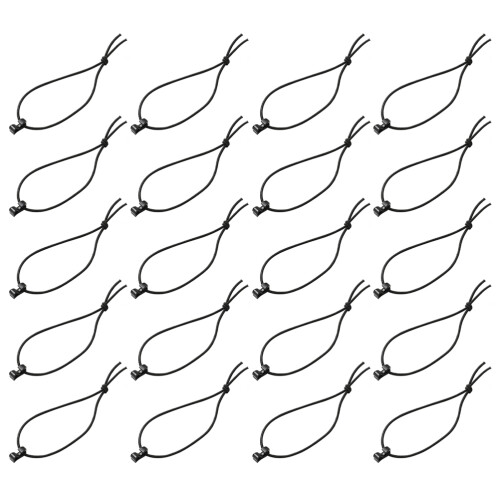 20pcs Elastic String Clip Backpack Webbing Accessories Nylon Gear Clip Lightweight Strap Management Tool Buckle Storage Rope Attachments