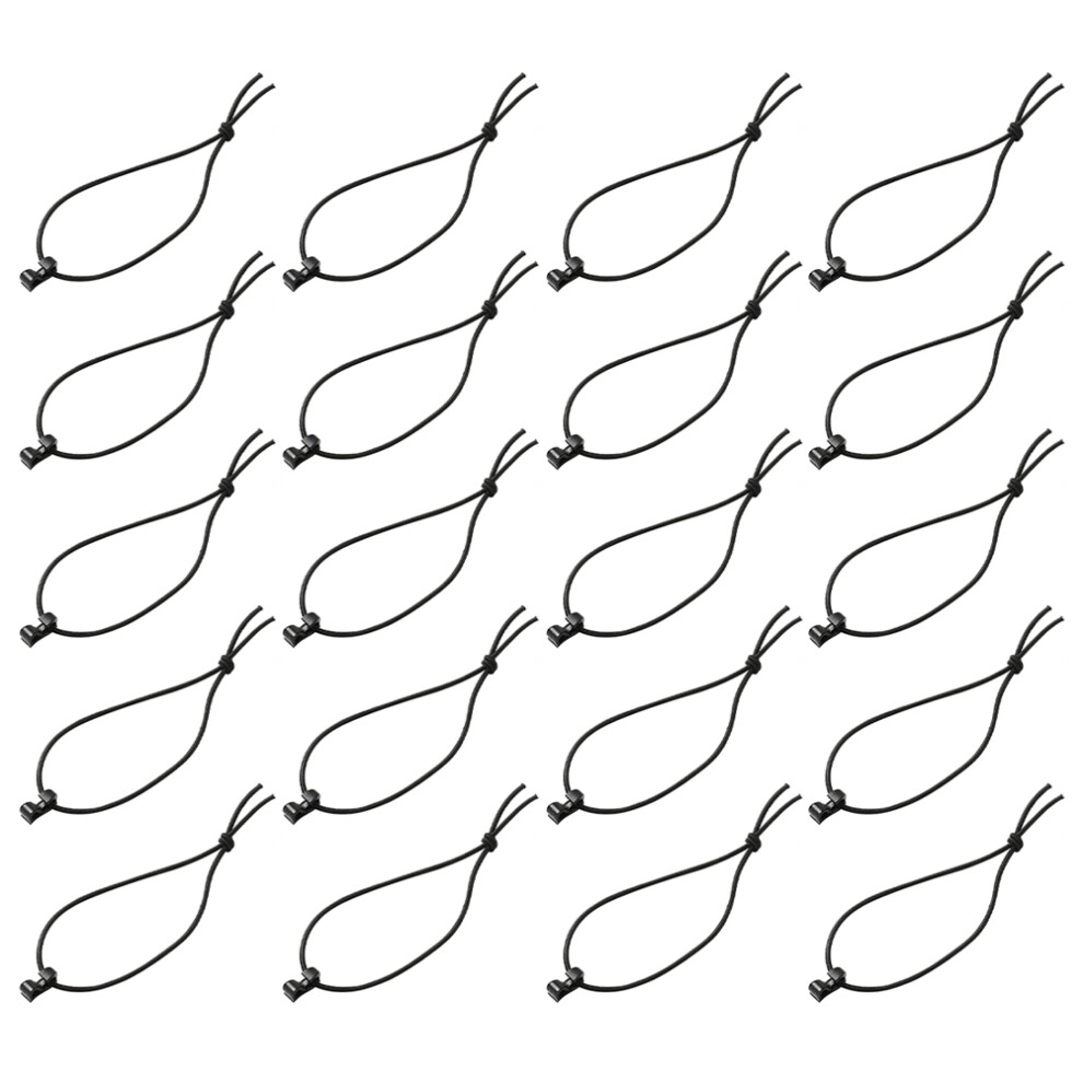 20Pcs Elastic String Clip Backpack Webbing Accessories Nylon Gear Clip Lightweight Strap Management Tool Buckle Storage Rope Attachments 3171599009884