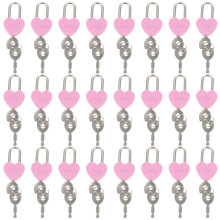 72 Pcs Small Metal Heart Shaped Padlock Mini Diary Book Lock With Keys
